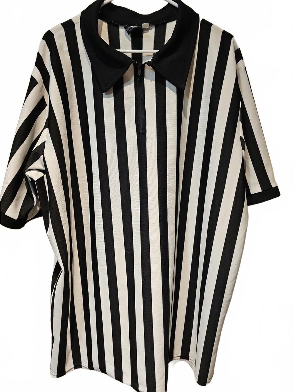 Rykel Referee Black & White 1/4 Zip Short Sleeve Shirt X-large